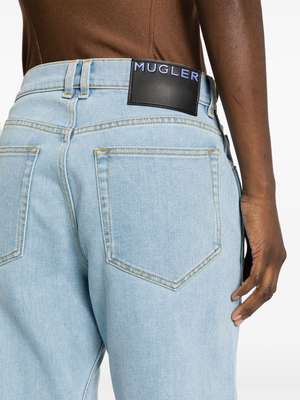 MUGLER Women Twisted Seam Denim Jeans