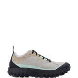 Tan sneakers, front view