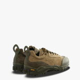 Tan sneakers, side view