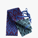 Blue scarf, front view