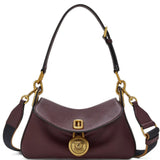 Burgundy bag, front view