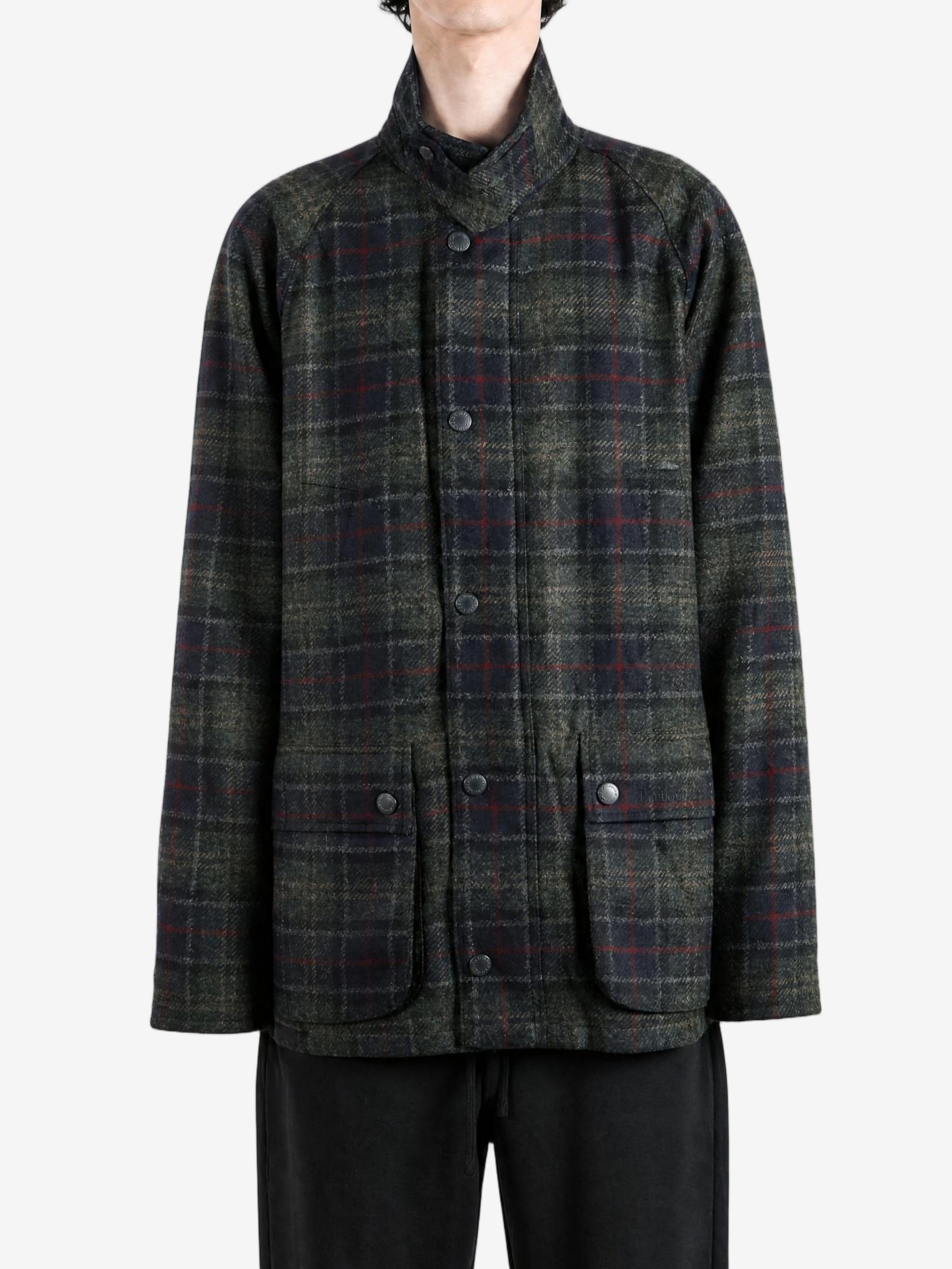 Green jacket, full body view