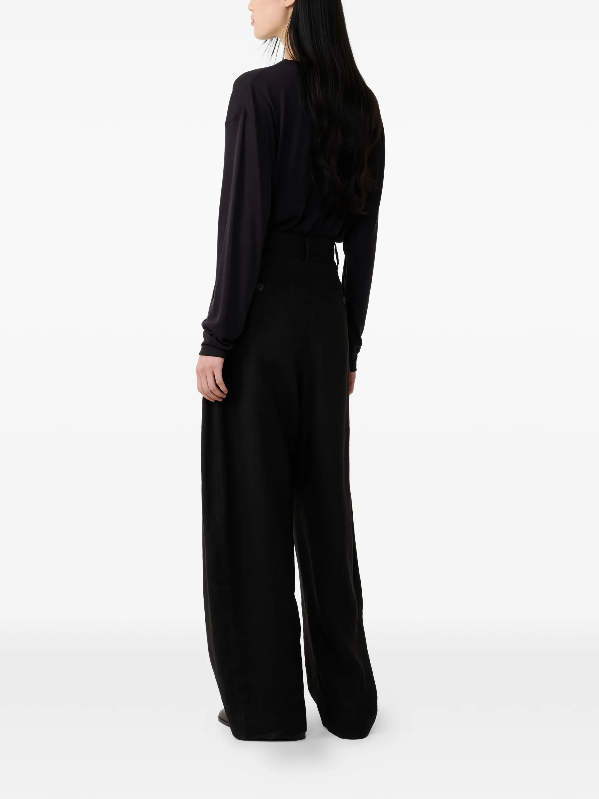 Brown pants, full body view