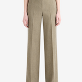 Tan pants, full body view