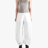 White pants, full body view