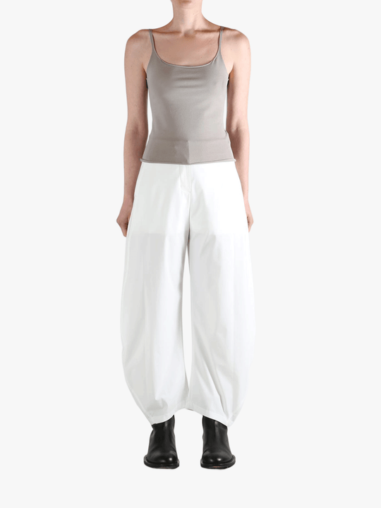 White pants, full body view