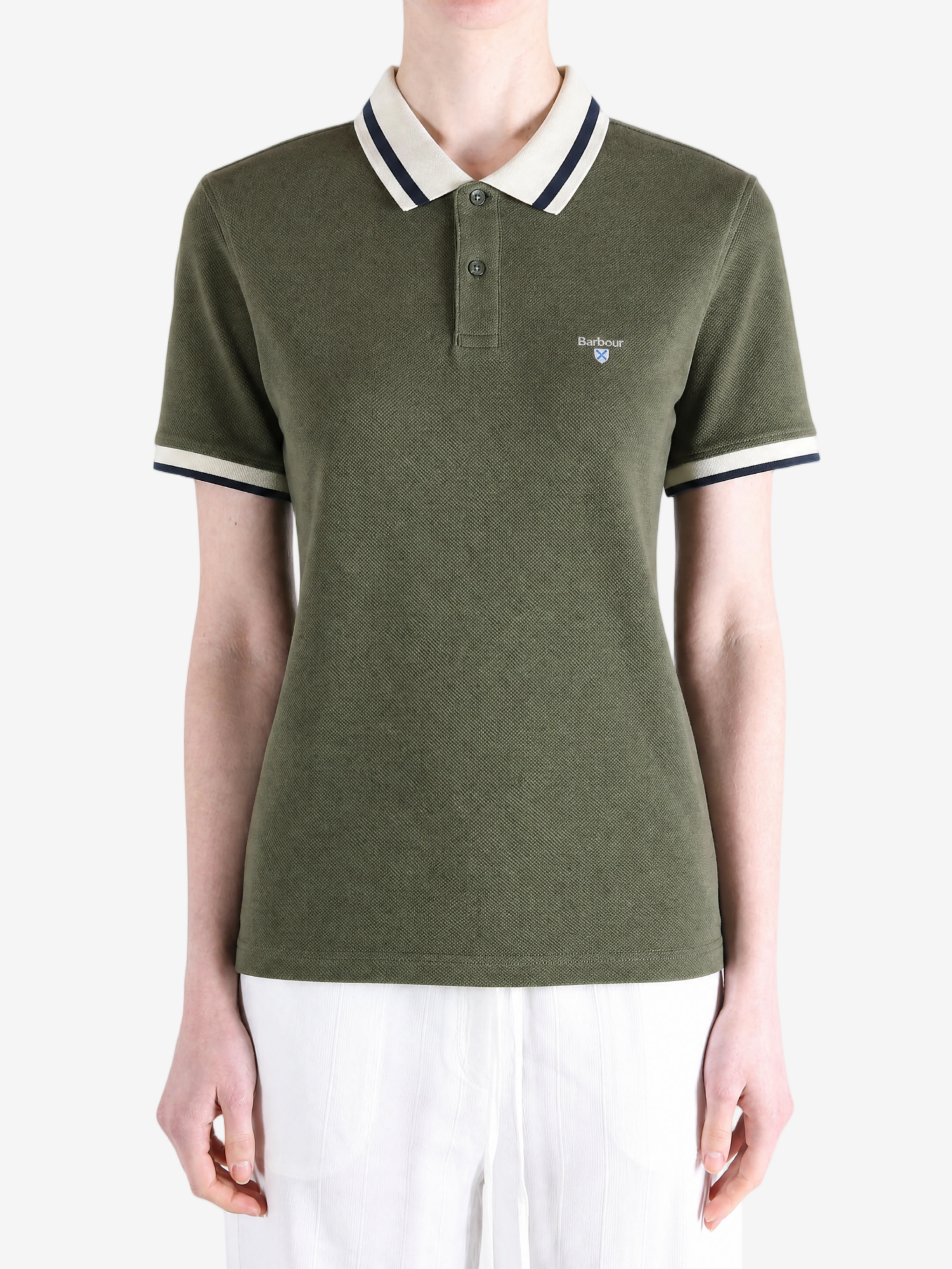 Green shirt worn by a person, showing the shirt fit