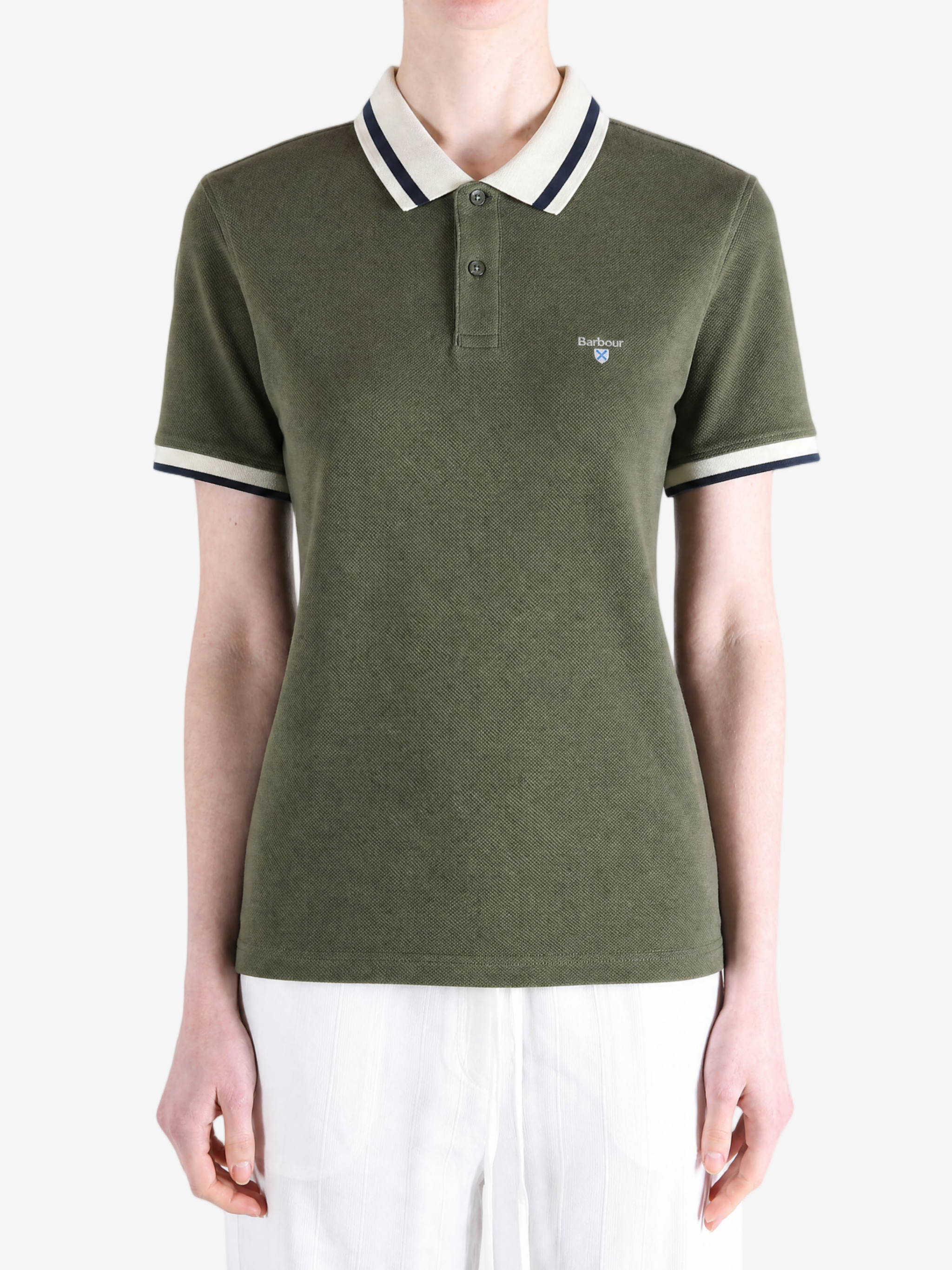 Green shirt worn by a person, showing the shirt fit
