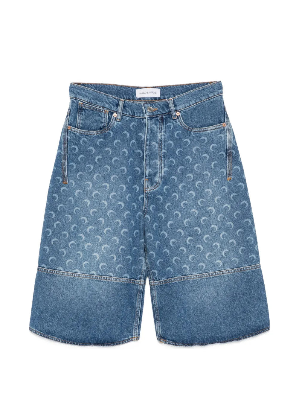 Blue shorts, front view