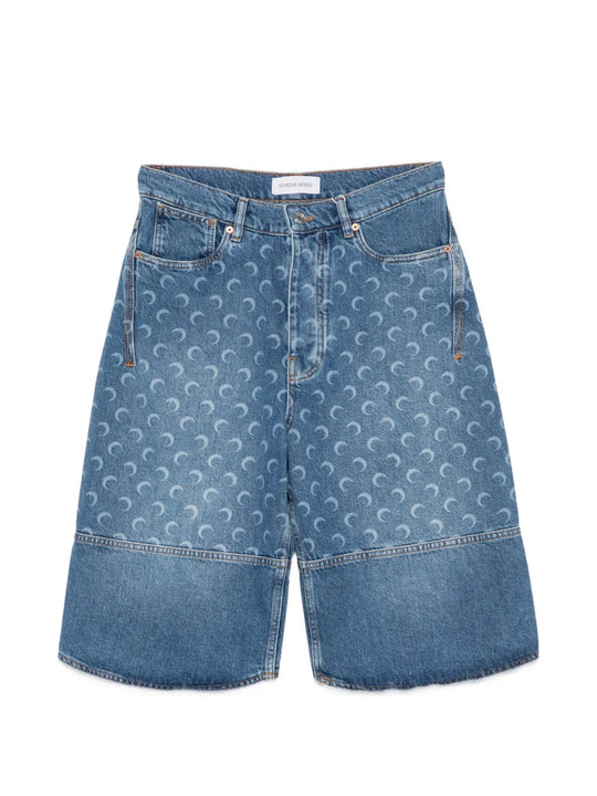 Blue shorts, front view