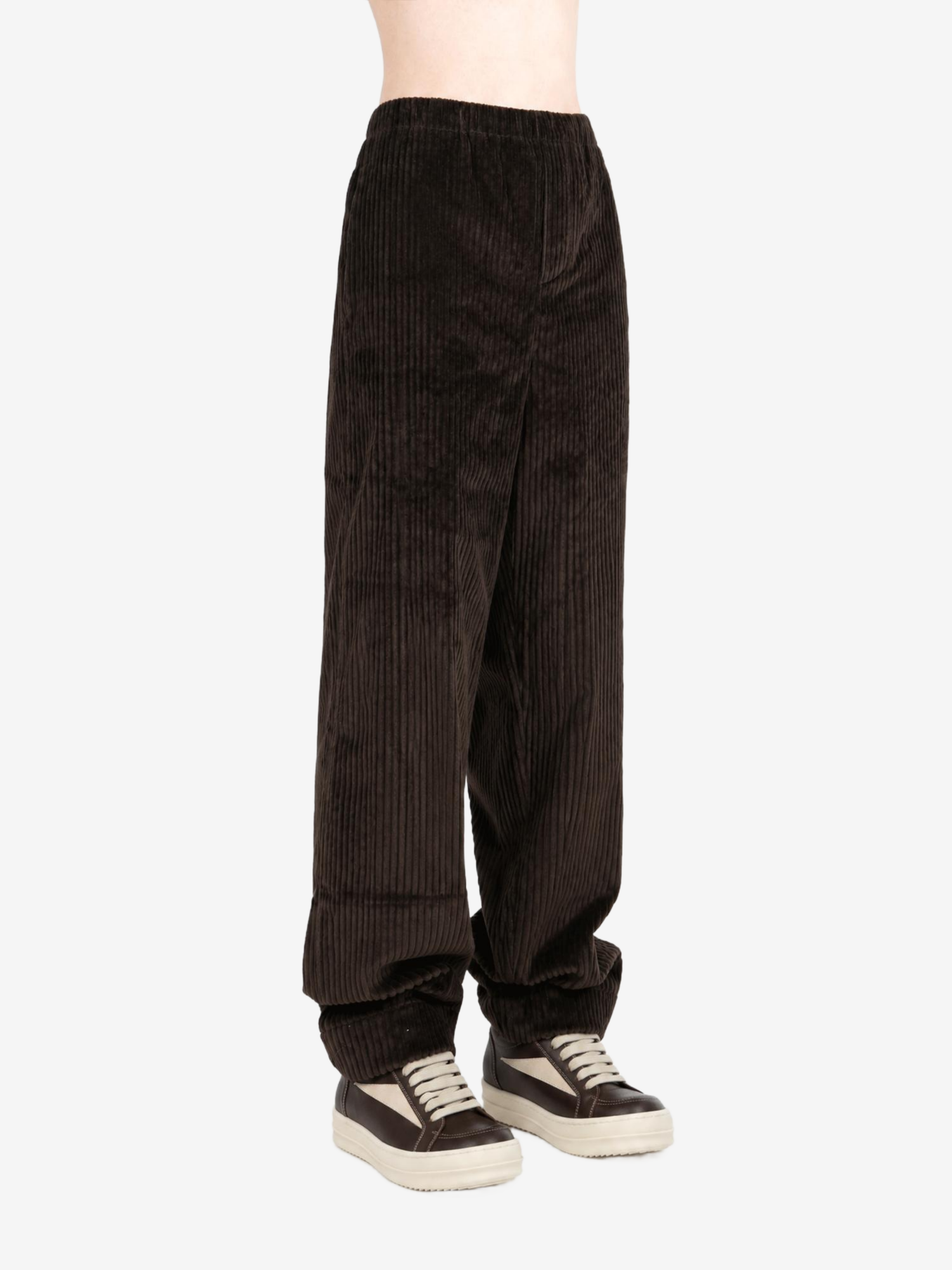 Brown pants, full body view