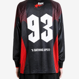 A BATHING APE - Men Ape Flame Monogram Jacquard Logo Relaxed Fit Football Jersey