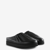Black sandals, front view