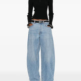 Black pullover, full body view