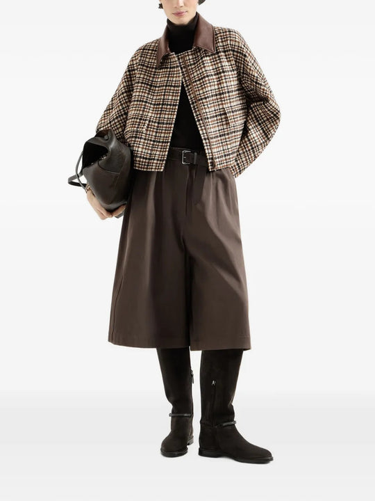 Brown jacket, full body view
