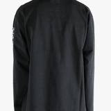 Black sweats-hoodies worn by a person, showing the fit