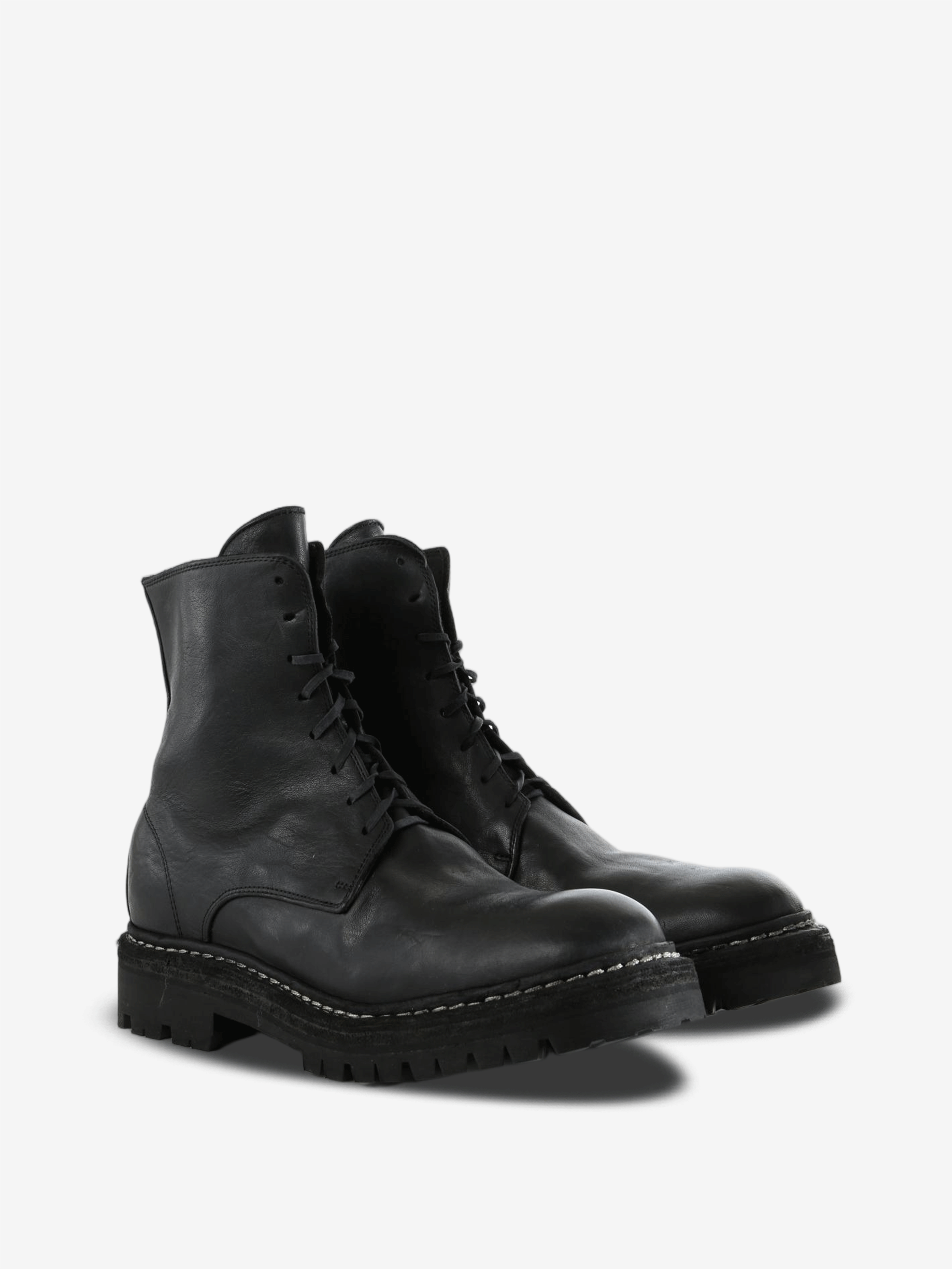 Black boots, front view