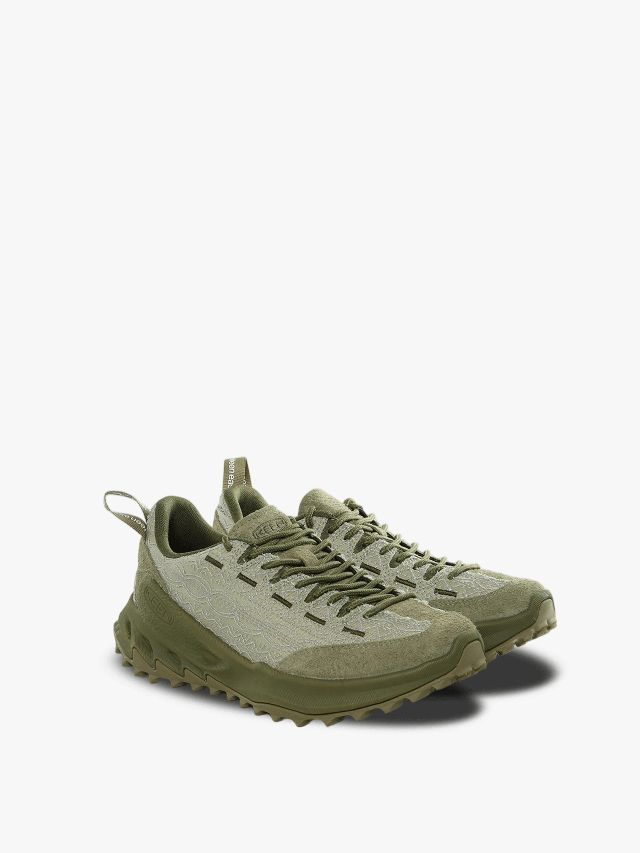 Green sneakers, side view