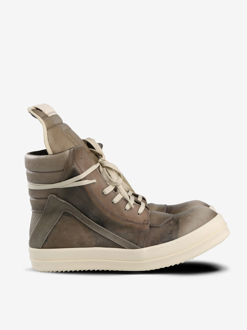 Brown sneakers, side view