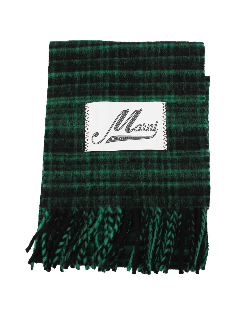 Green scarf, front view