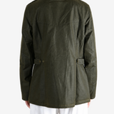 Green jacket, full body view