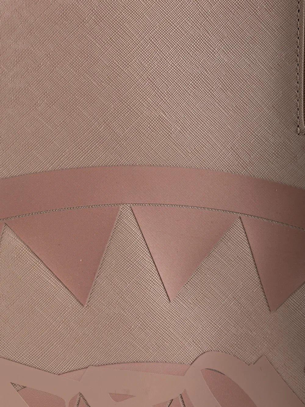 Close up of Tan bag, showing detail