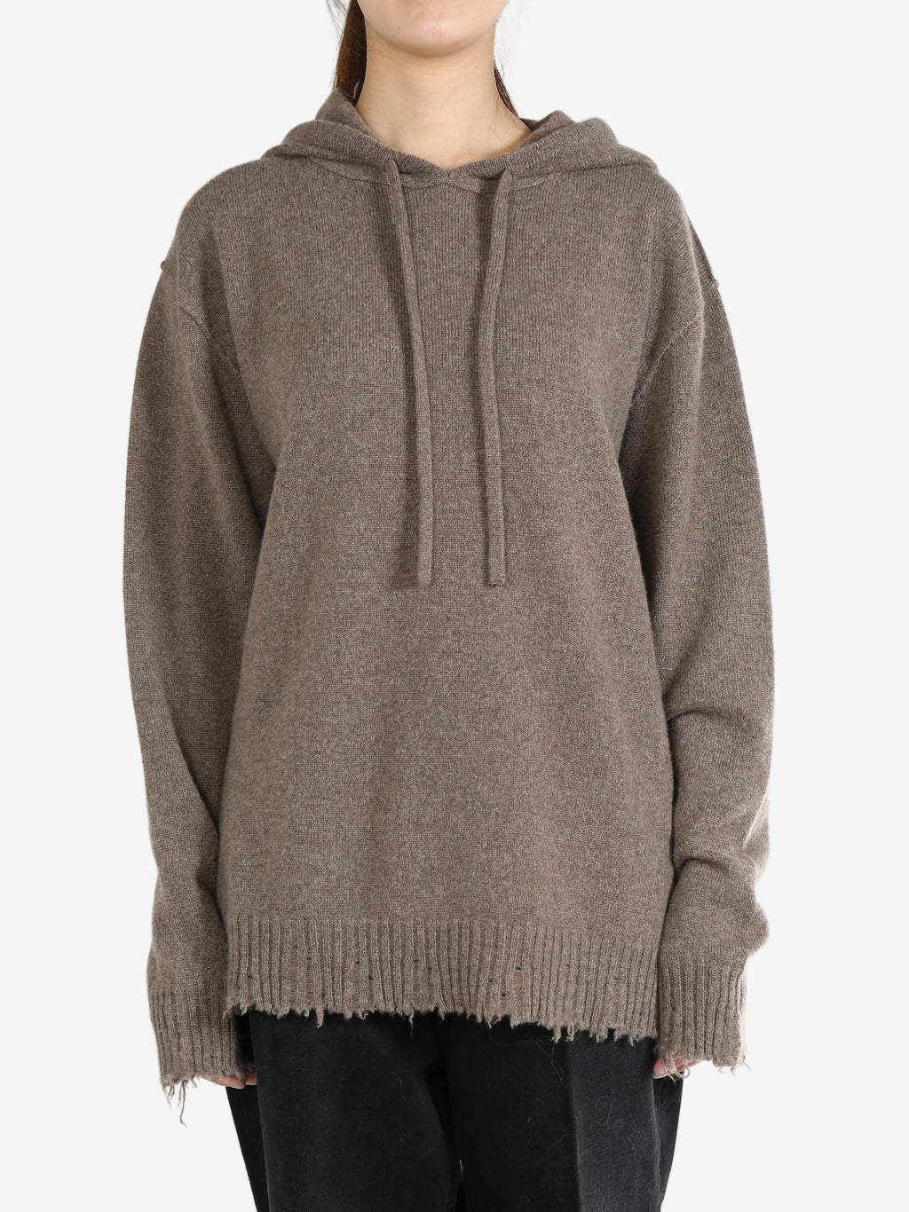 UMA WANG - Women Plain WS Hooded Neck Top