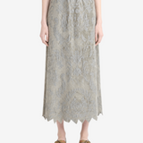 Grey skirt, full body view