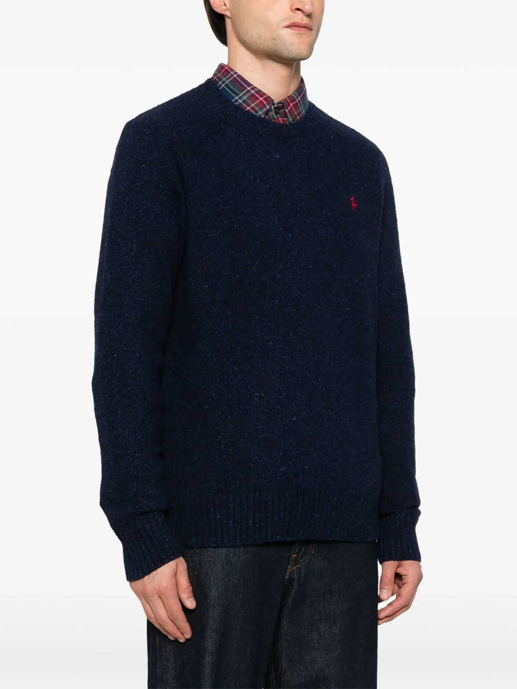 POLO RALPH LAUREN - Men Donegal Wool Blend Long Sleeve Polo