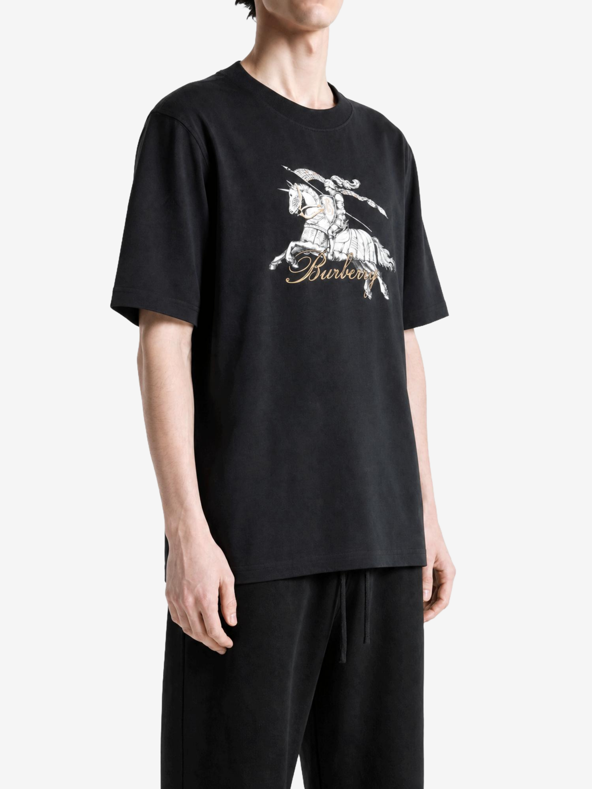 Black t-shirt, front view