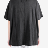 Black t-shirt, full body view
