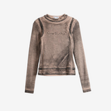 Brown t-shirt, front view