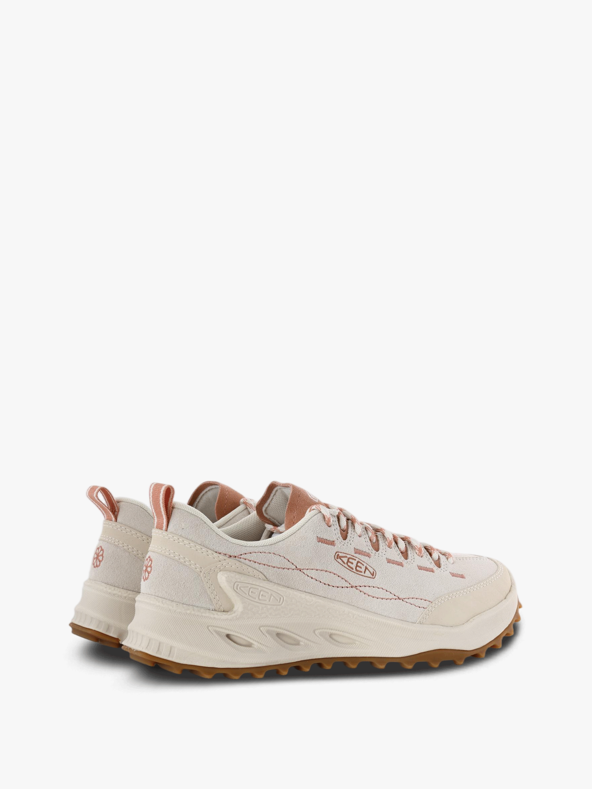 Tan shoes, side view