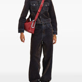 Red bag, full body view