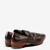 Brown shoes, back view