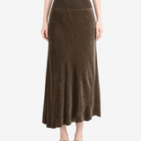 Brown skirt, full body view