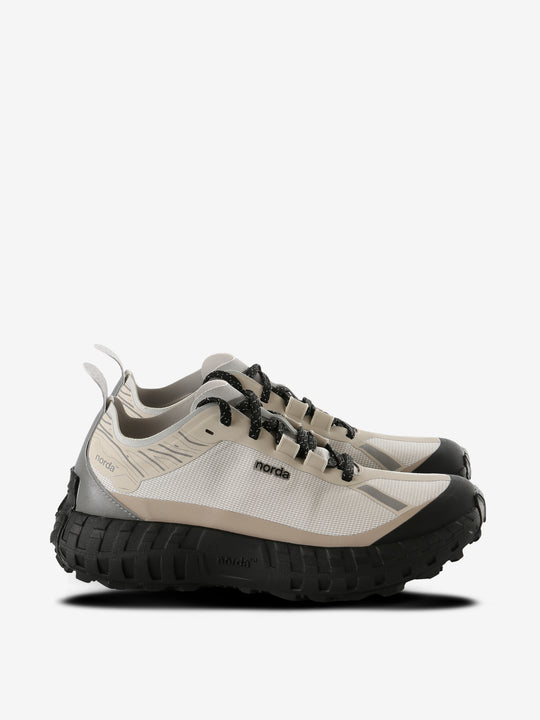 Tan sneakers, front view