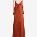 Orange dress, full body view