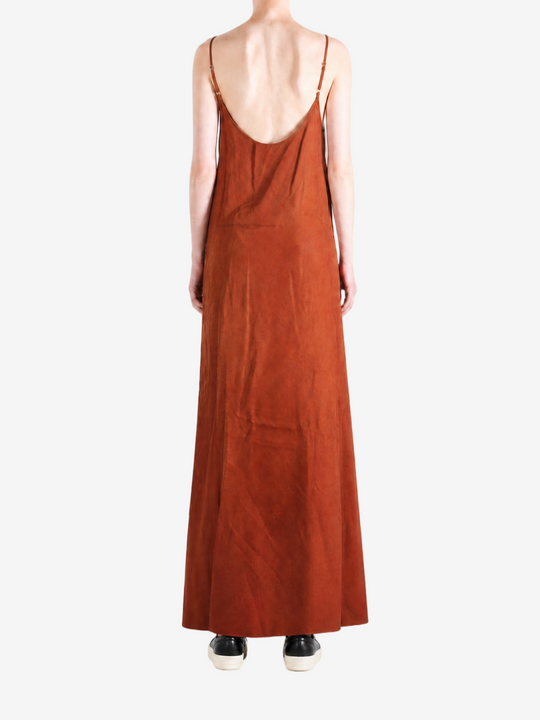 Orange dress, full body view
