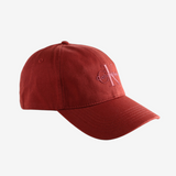 Burgundy hat, front view