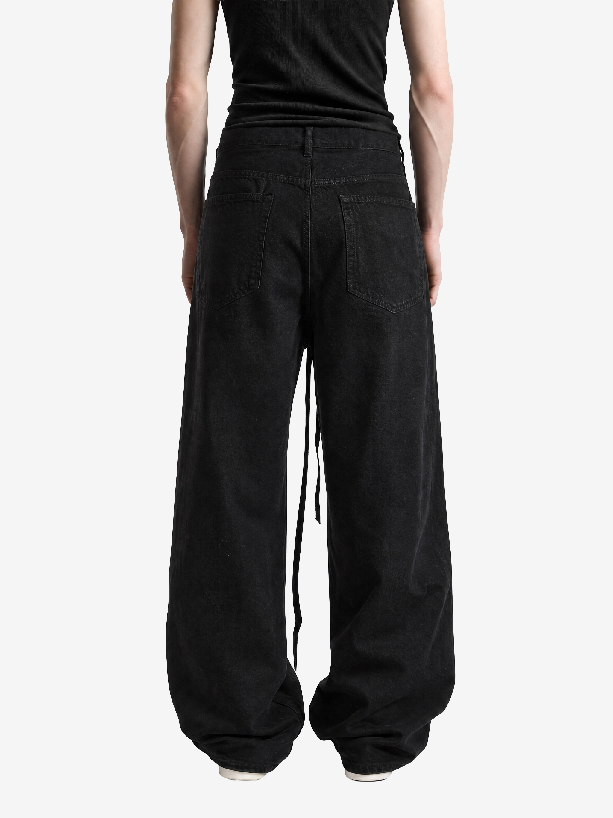 Black pants, full body view