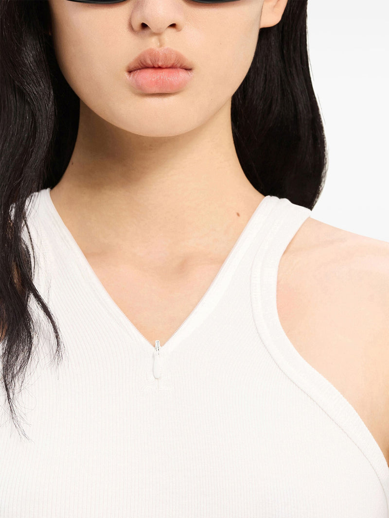 COURRÈGES - Women Criss Cross 90'S Rib Tank Top