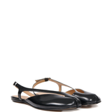 black sandals, side view