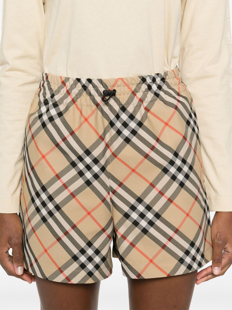 BURBERRY - Women Check Shorts