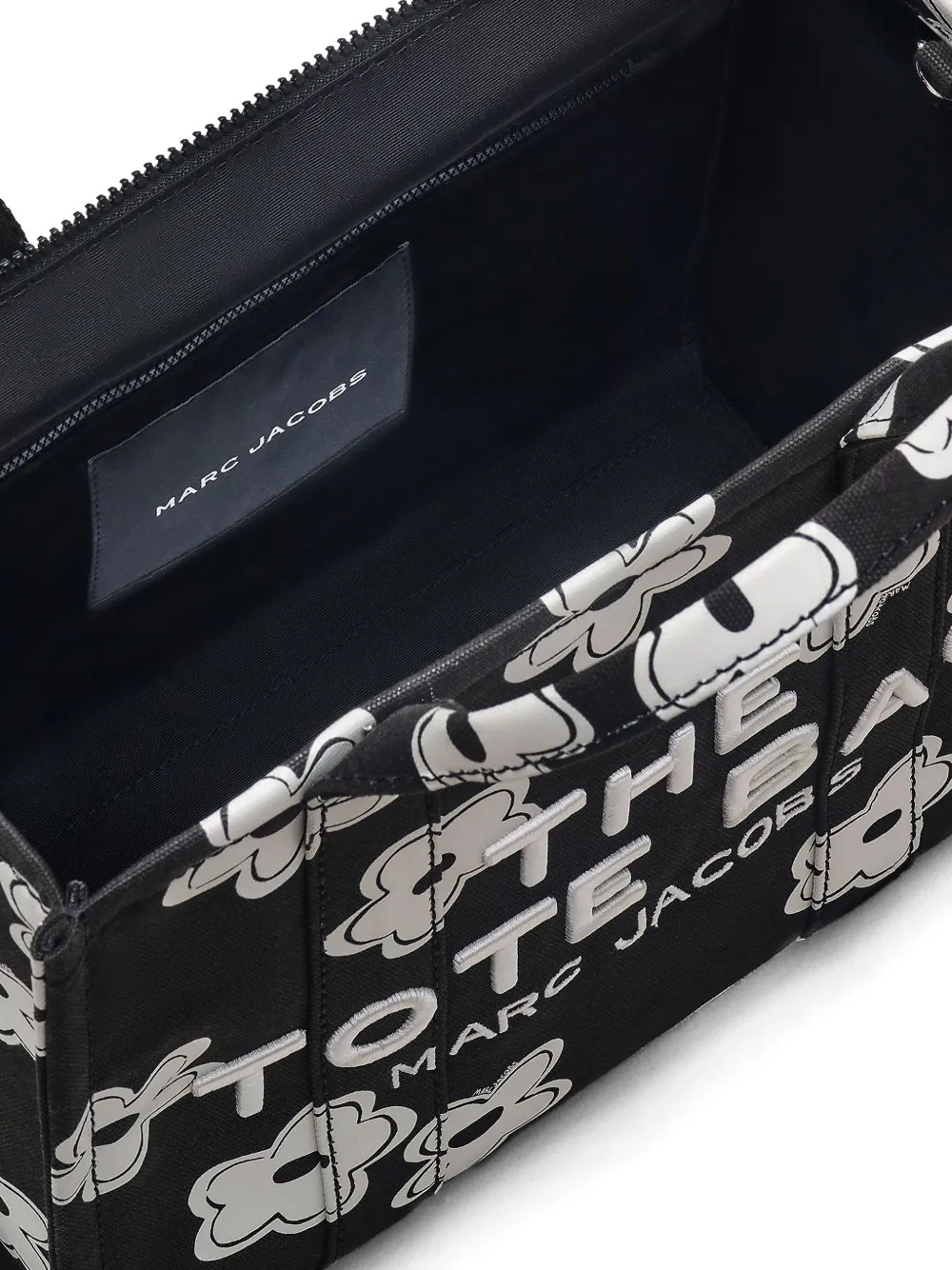 Close up of black bag, showing texture of the cotton fabric