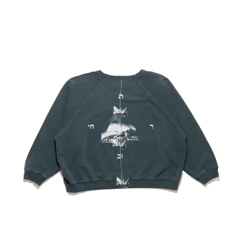 Navy hoodie, front view