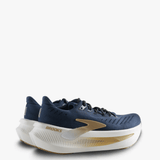 Navy shoes, side view