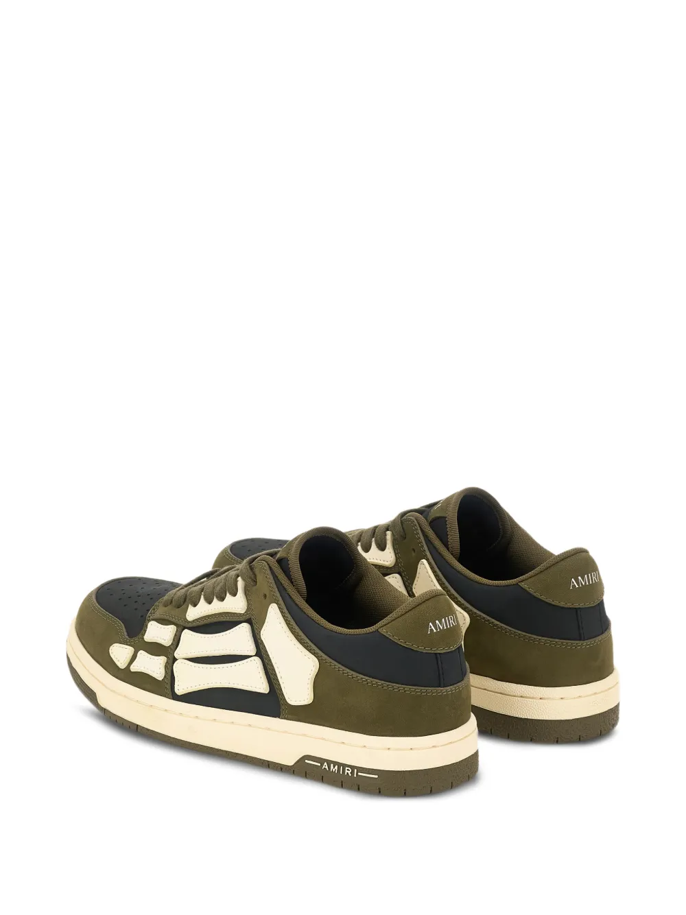 Green shoes, back view