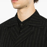 ZIGGY CHEN - Men Layered Collar Double-Breasted Shirt