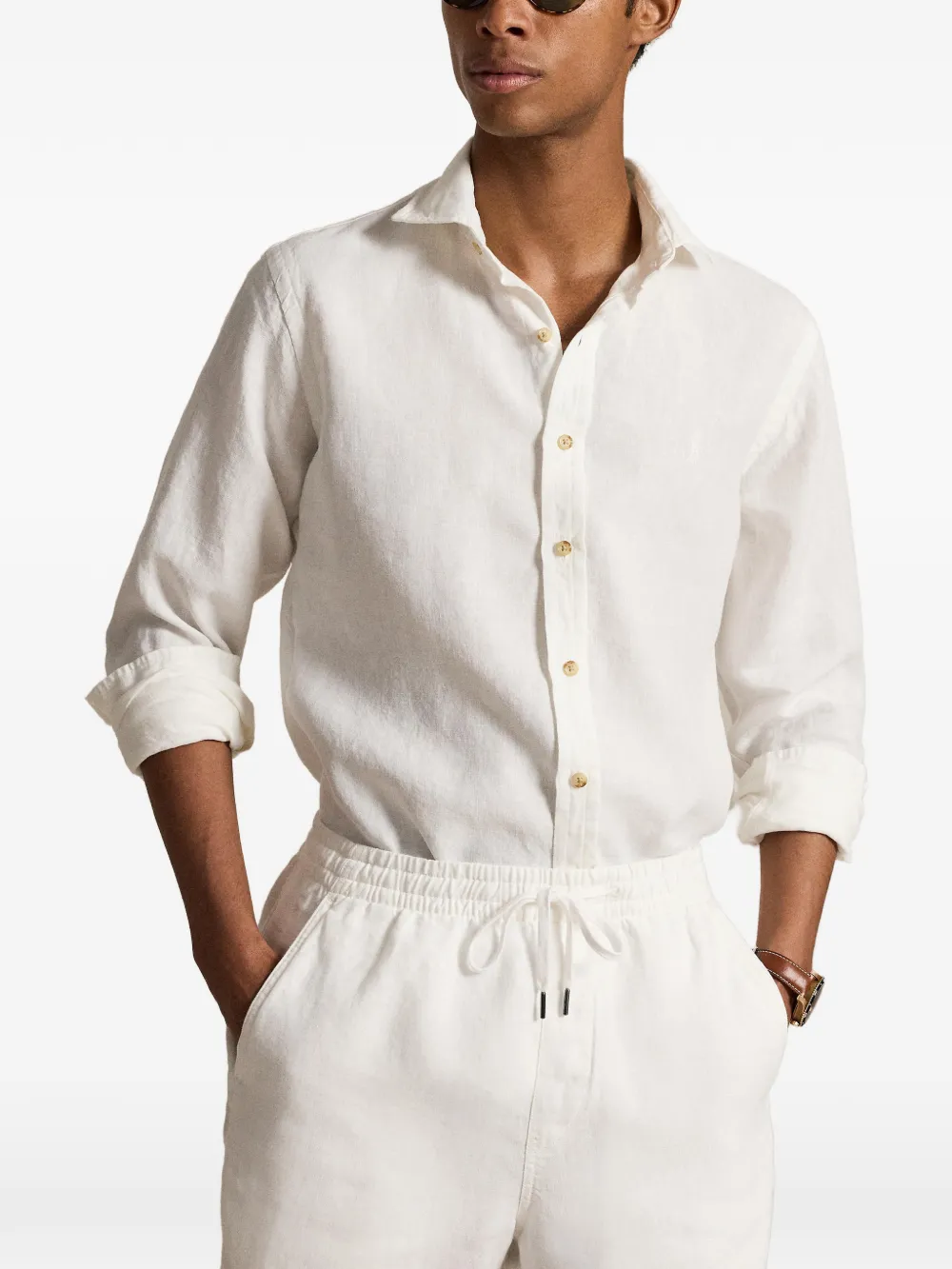 White shirt, full body view
